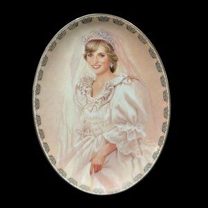Vintage Princess Diana Porcelain Plate, Jean Monti, Royal Memorabilia